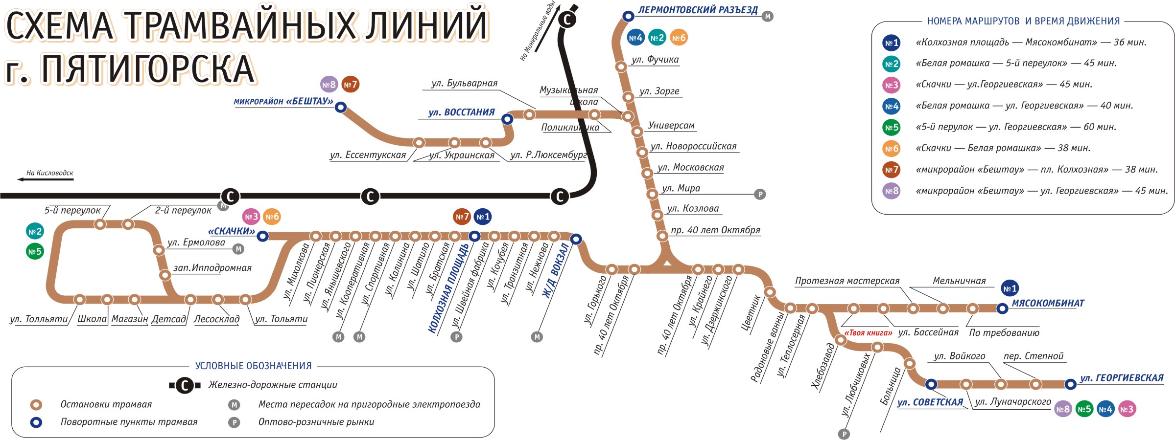 В Пятигорске на один день изменится схема движения трамваев